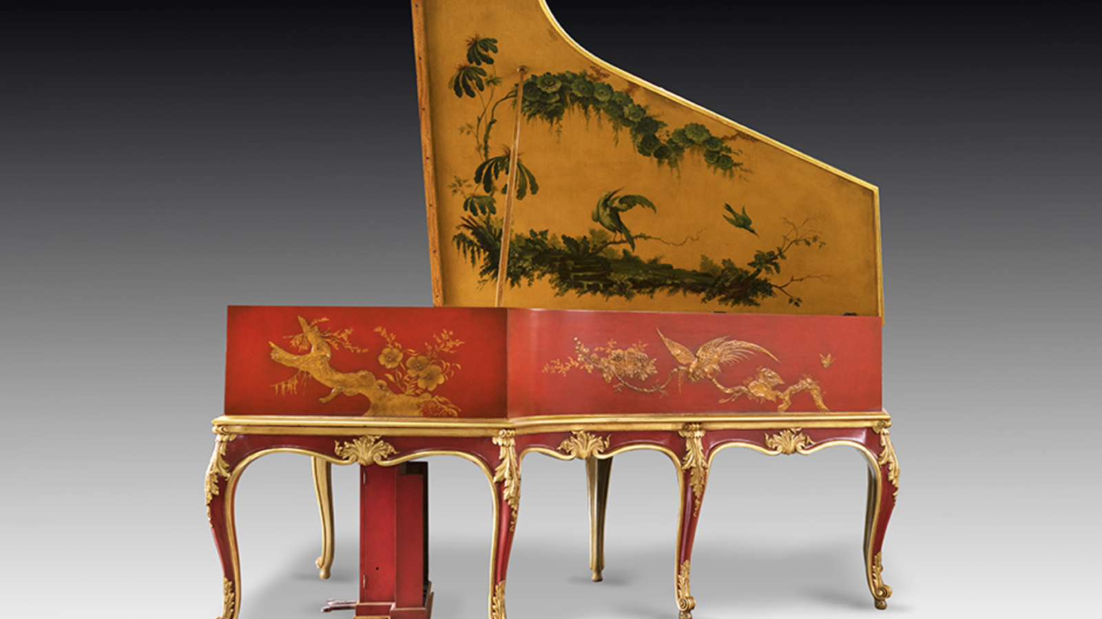 Hand-Painted Pleyel Grand Piano